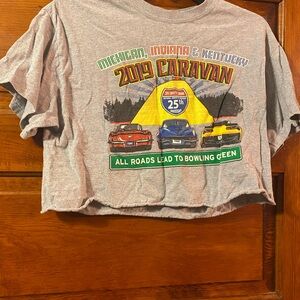 Gray 2019 Caravan Graphic Crop Top